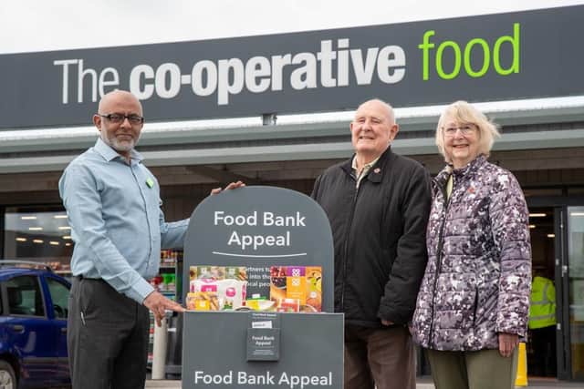 Saj made a donation of food and essentials to Leyland Food Bank to mark the launch.
