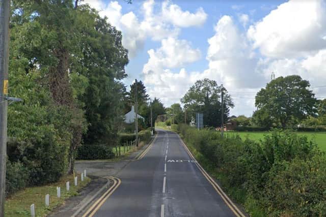 Two people were hospitalised after a single-vehicle crash in Moorside Lane, Woodplumpton. (Credit: Google)