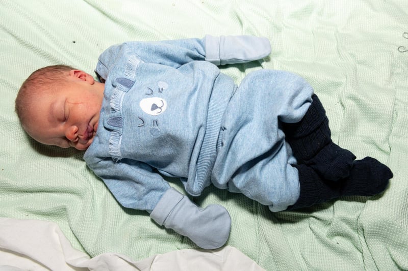 Baby Saint, born January 19 at 11.41am weighing 5lb 15oz to Stacey Lee and Mark Saint from Preston.