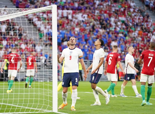 England's Harry Kane and Jude Bellingham show their frustration in the defeat to Hungary