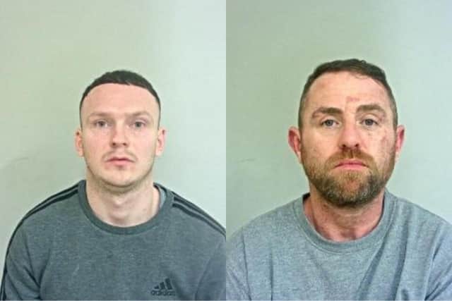 Paul Matheson (right)and Daniel Quinn (left) have been convicted for wounding with intent and possession of a firearm with intent to endanger life.