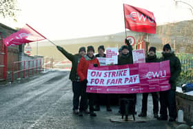 Postal workers strike at Christian Road Depot, Preston