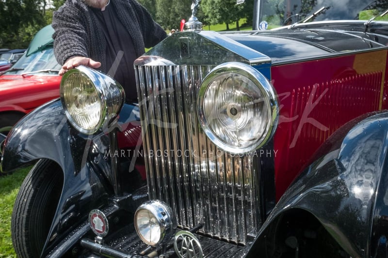 Classic car show at Avenham and Miller Parks, Preston. Event organiser Canon Timothy Lipscomb.