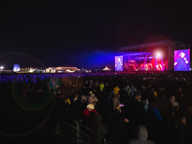 The night lights up
