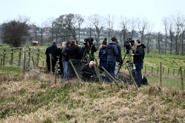Scenes as a body is found during a police search