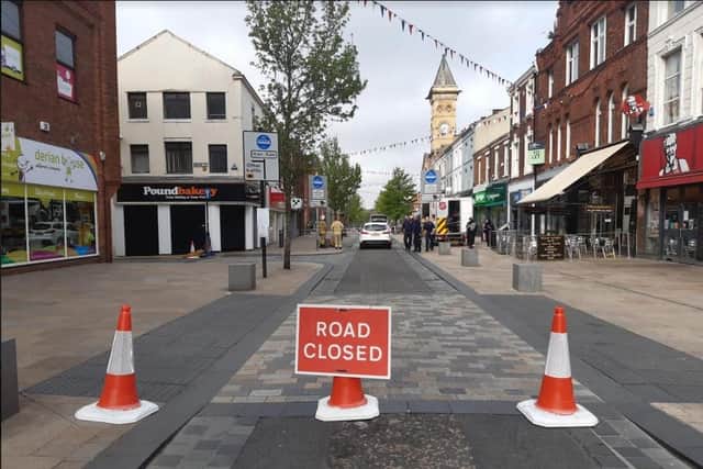 A section of Fishergate was still closed off this morning.