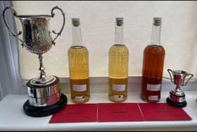 Arthur Walmsley and his trophy for the best mead in the county