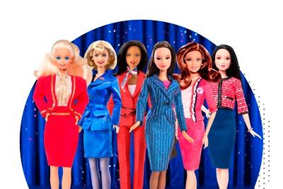 Barbie has been running for president in every election year since 1992. The first President Barbie came with an American-themed dress for an inaugural ball and a red suit for her duties in the Oval Office