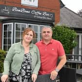 Sylvia Holmes and her partner Paul Richmond, owners of BonBons Coffee Bar in Liverpool Road, Penwortham