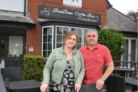 Sylvia Holmes and her partner Paul Richmond, owners of BonBons Coffee Bar in Liverpool Road, Penwortham