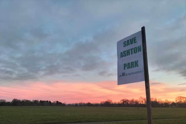Residents fear the sun is setting on Ashton Park as they know it (image: Ceri Lewis)