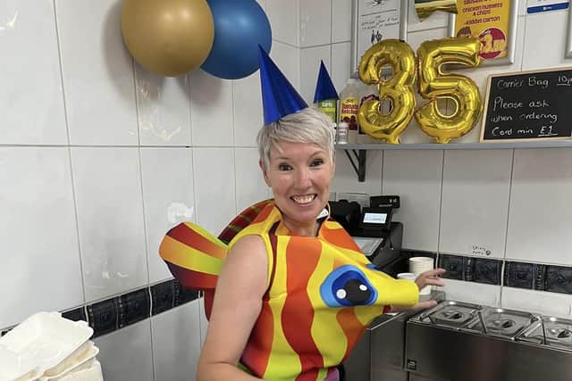 Anny Thornton-Smith celebrating the 35 years the business has been in her family
