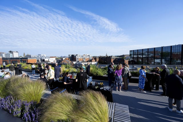 A drinks reception took place beforehand on the rooftop terrace of the UCLan Student Centre