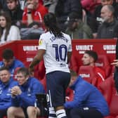 Preston North End manager Ryan Lowe gives instructions to Daniel Johnson from the technical area