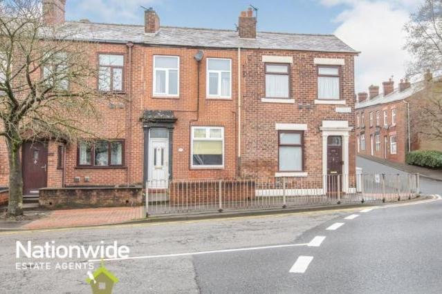 This three-bedroomed end terrace in Water Street, Chorley, is £695 per month.
It features a west facing courtyard and is available from Nationwide Estate Agents.