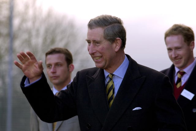 Prince Charles during his visit to Chipping in 2003