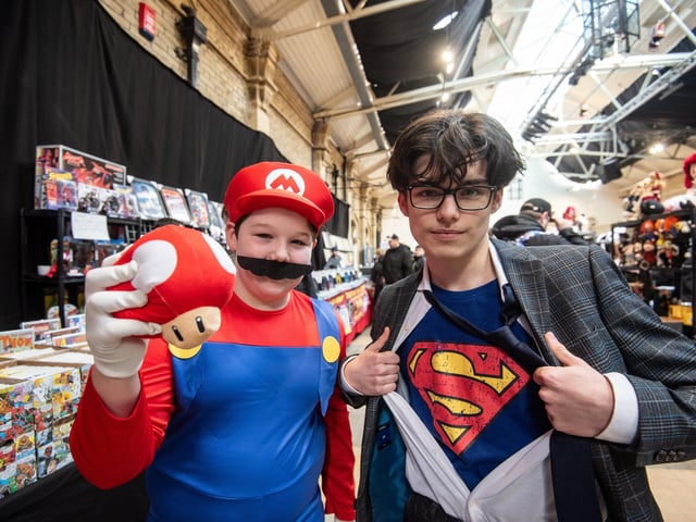 Super Mario meets Clark Kent.