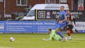 Tom Carr opens the scoring for Chorlkey (photo: David AIrey/dia_images)