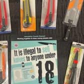 Underage test purchasers were able to buy knives at one in five shops tested during a week-long sting operation across Lancashire