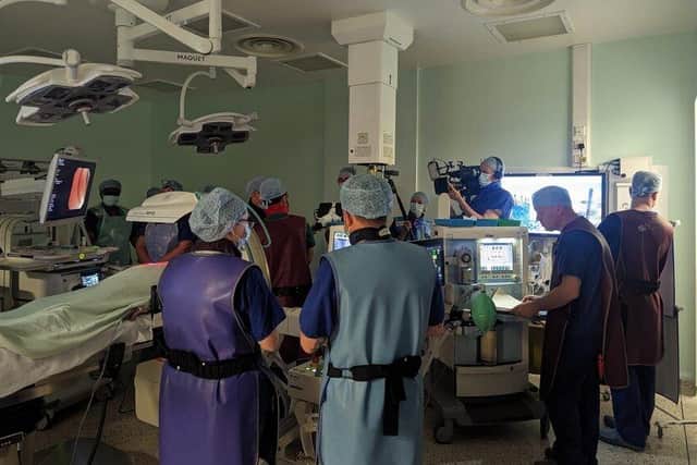 The new lung cancer diagnosis kit in action at the Royal Preston