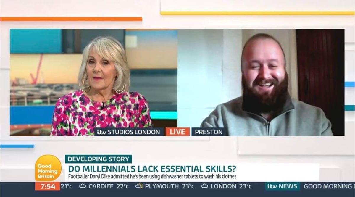 Flat tyre sees Preston comic miss Good Morning Britain studio appearance on millennials' lack of basic life skills