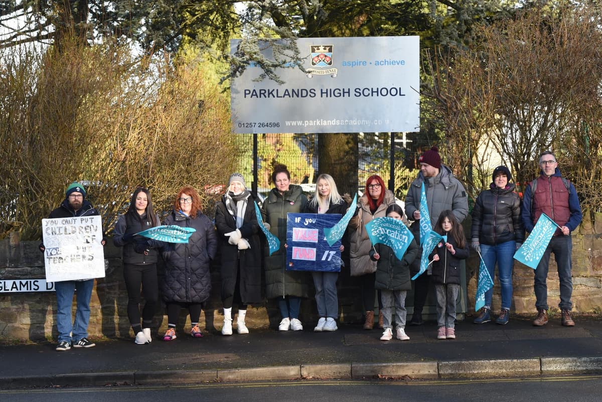 WATCH: Teachers in Preston and Chorley take part in a national strike over pay dispute