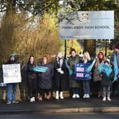 Staff striking at Parklands High School, Chorley