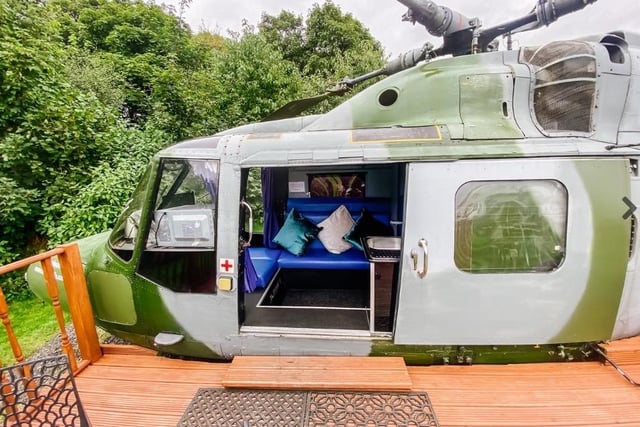 The magnificent Lynx helicopter at Ream Hills Holiday Park