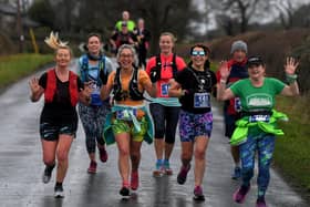 Runners take part in the Central Lancashire New Year half marathon