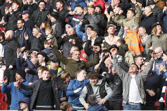 PNE fans at Middlesbrough