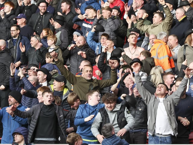 PNE fans at Middlesbrough