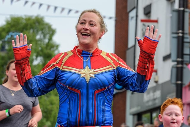 a superheroine also took part in the 10k run