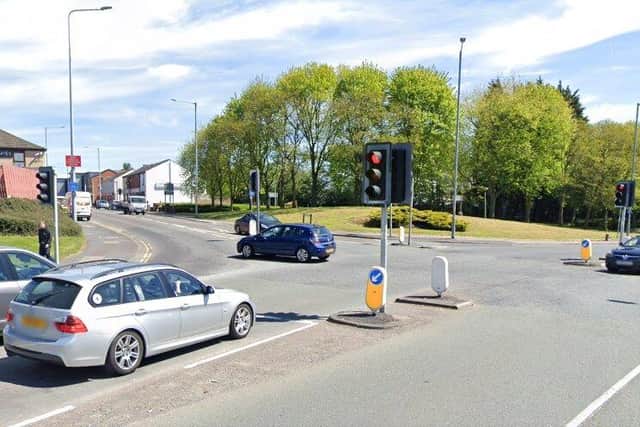 There are currently some tight turns and manoeuvres at the junction of New Lane, Stanley Street and London Road - but plans are in the pipeline to widen the intersection (image: Google)