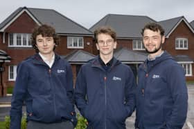 Anwyl Homes Lancashire trainees Zach Trenchard, Luca Blackshaw and Andrew Roney