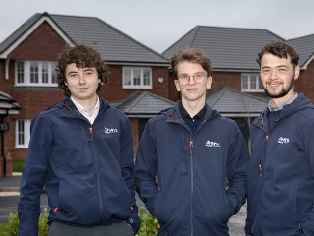 Anwyl Homes Lancashire trainees Zach Trenchard, Luca Blackshaw and Andrew Roney