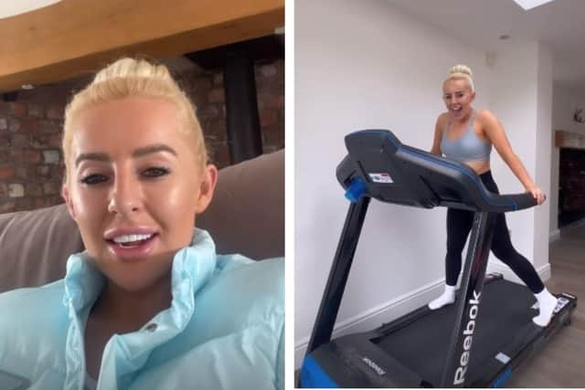 Leyland star Liv Cooke took to Instagram to share her latest purchase- a Reebook treadmill. Image livcookefs on Instagram