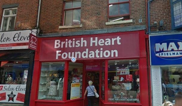 British Heart Foundation - 22 Orchard St, Preston PR1 2EN.