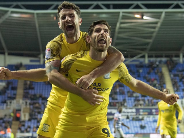 Ched Evans celebrates scoring against Reading as PNE make it three wins in six days and go into a play-off place just before the World Cup break