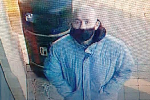 Do you recognise this man? Police want to speak to him after a break-in at Garstang Fish & Chips in Stoops Weind. (Credit: Lancashire Police)