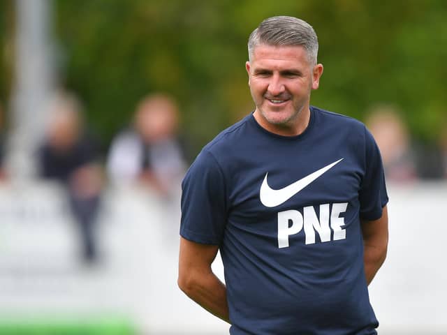 Preston North End manager Ryan Lowe at last year's friendly with Bamber Bridge