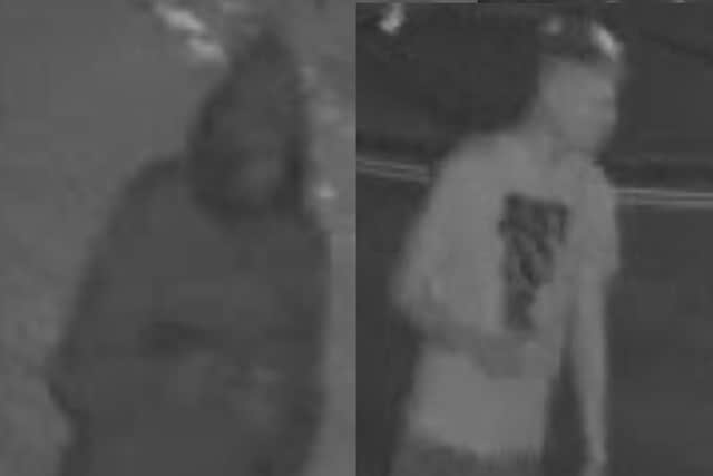 Police want to identify the two people in the CCTV images who could be key witnesses in a robbery investigation in Accrington (Credit: Lancashire Police)