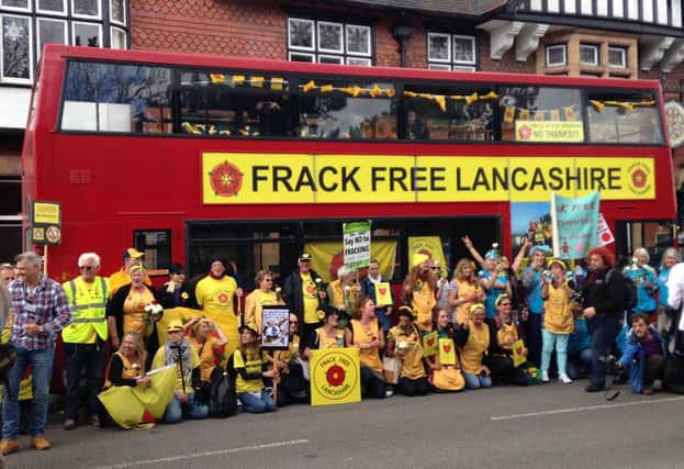 Frack Free Lancashire has campaigned against fracking since before it was given permission to go ahead by Lancashire County Council at Preston New Road in 2014.
Here members board a bus in Preston  to travel to Northallerton, North Yorkshire to support local residents opposing an application to frack in Ryedale