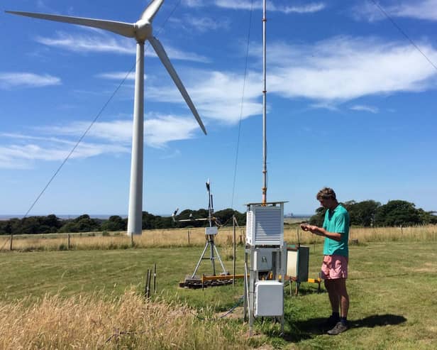 James Heath at Lancaster University's Hazelrigg weather station.