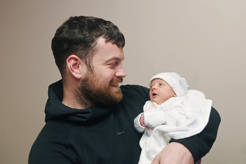 Baby Adeline Grace, born April 12 at 3.17pm, weighing 6lb 1oz, to Alex Westwell and Danny Moores from Blackburn.