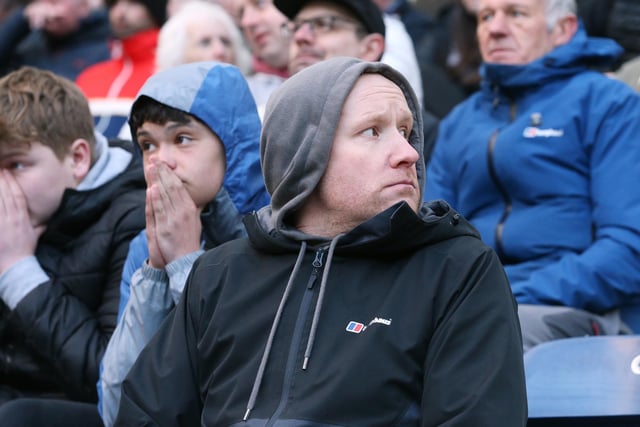 Preston North End fans enjoy the second half action