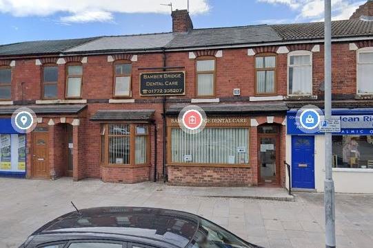 172 Station Road, Bamber Bridge, Preston, PR5 6TP. No: 01772 335207.
Average rating= 1 out of 1 review. Example of a recent review, July 2021:“I rang this practice to enquire if they were taking on new NHS patients and I was told they’re weren’t as they are a private practice except for children. When I mentioned it doesn’t say that on the NHS website I heard the receptionist saying ‘I don’t really care’ as she put the phone down. Very unprofessional and I certainly wont be using this practice”