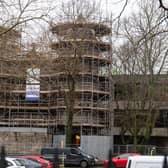 County Hall in Preston has scaffolding placed on the back and sides of the building for roof repair work. Photo: Kelvin Lister-Stuttard