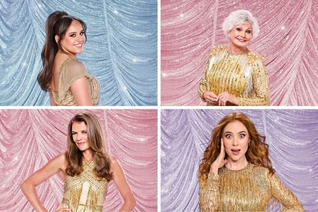 Clockwise from top left: Ellie Leach,  Angela Rippon, Angela Scanlon and Annabel Croft. Images: BBC