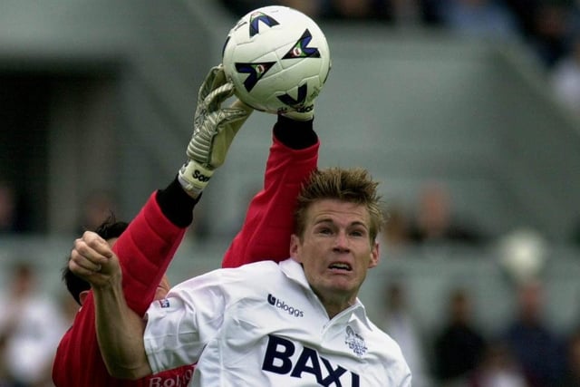 PNE vs Stockport
Saturday 16th Sept 2000
PNE drew the match 1-1


Preston's new signing Brian McBride in action against Stockport at Deepdale