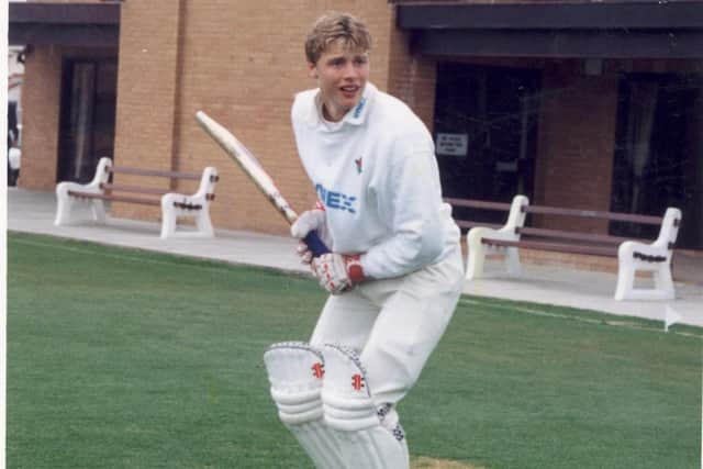 Flintoff as a youngster at St Annes in 1995